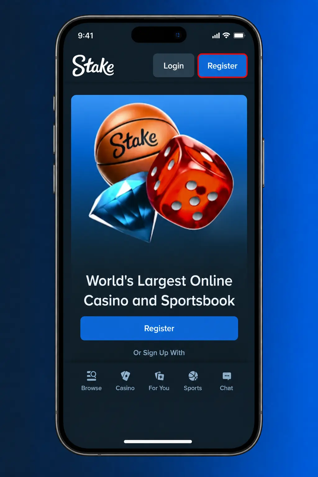 Registration at Stake Platform
